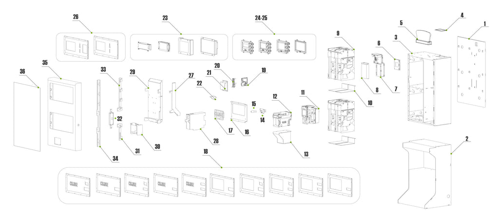 Change machine spare parts